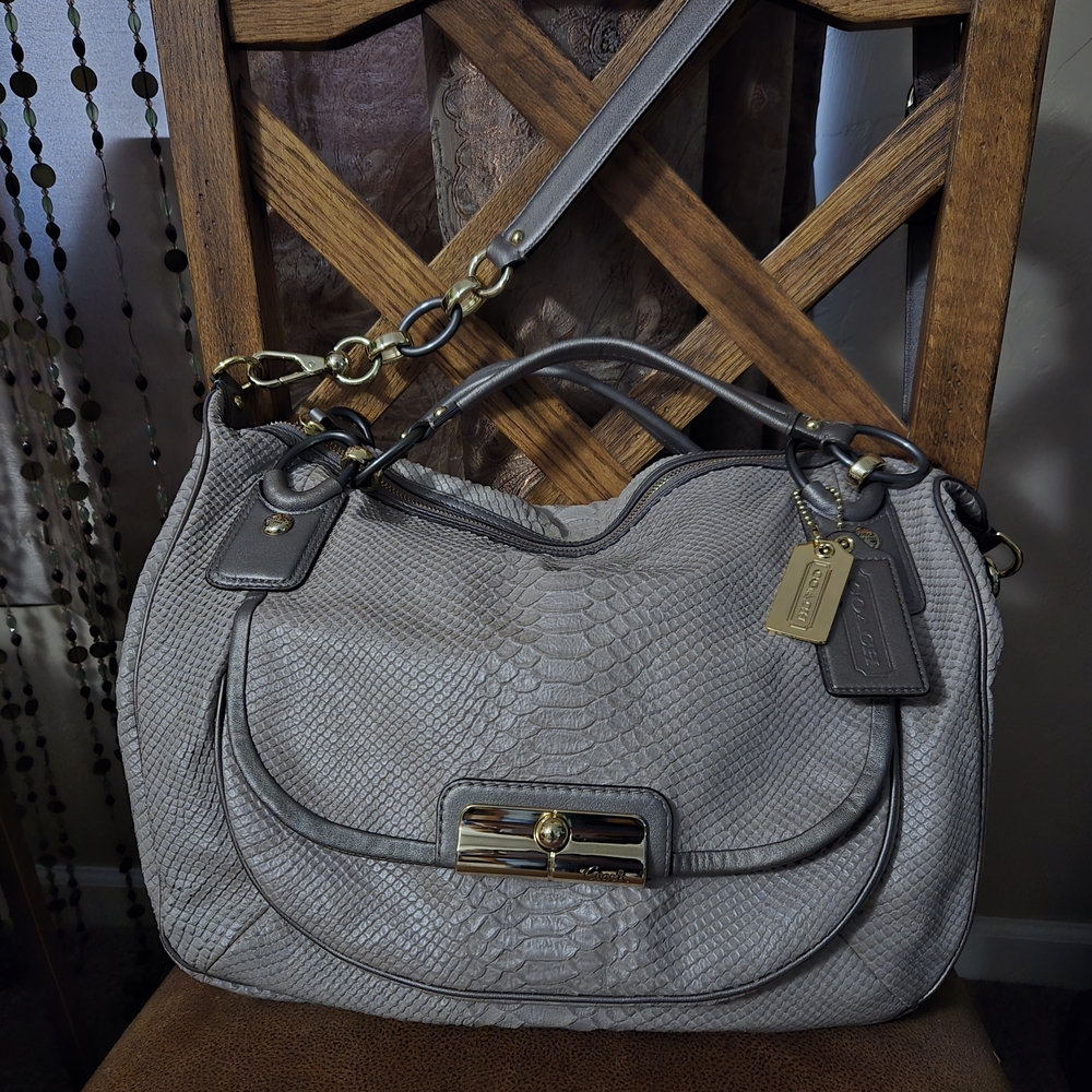 Coach Kristin Python Leather Satchel